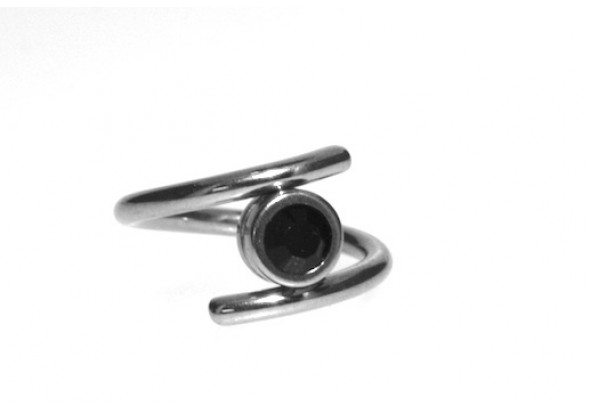 Piercing anneau spirale noir