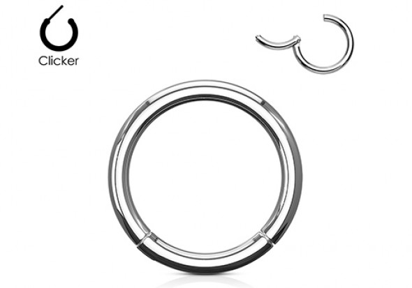 Piercing anneau à segment clicker acier