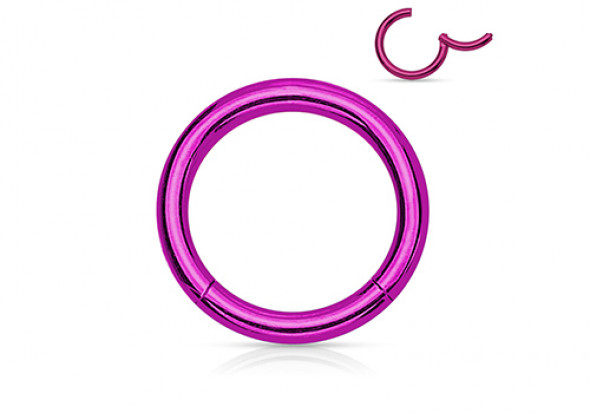 Piercing anneau à segment clippé violet
