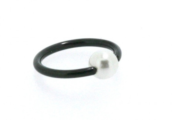 Piercing anneau BCR blackline perle