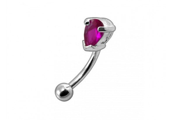 Piercing arcade pierre fushia argent