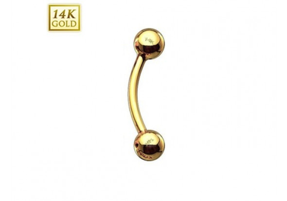 Piercing arcade or jaune 14K