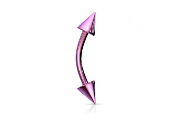 Piercing arcade spike anodisé violet