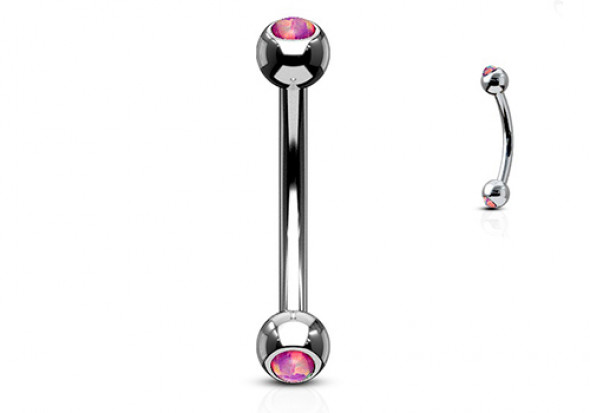 Piercing banane opale rose