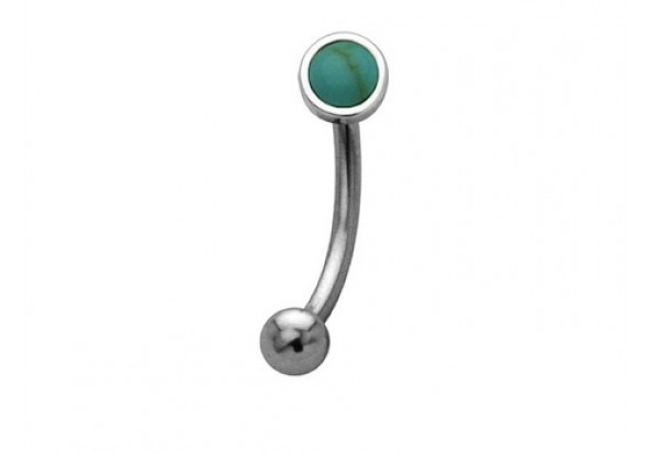 Piercing arcade turquoise sertie