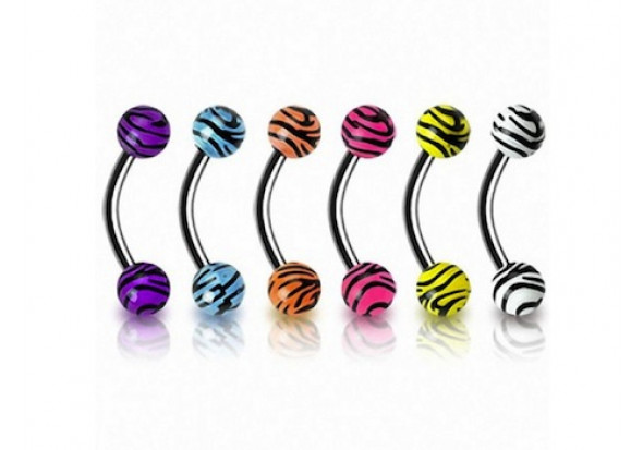 Piercing banane bille zebre
