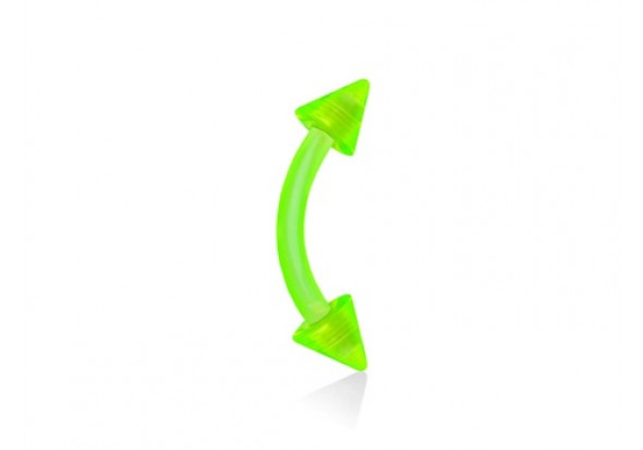 Piercing banane acrylique spike vert