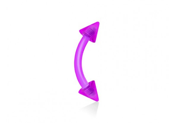 Piercing banane acrylique spike violet