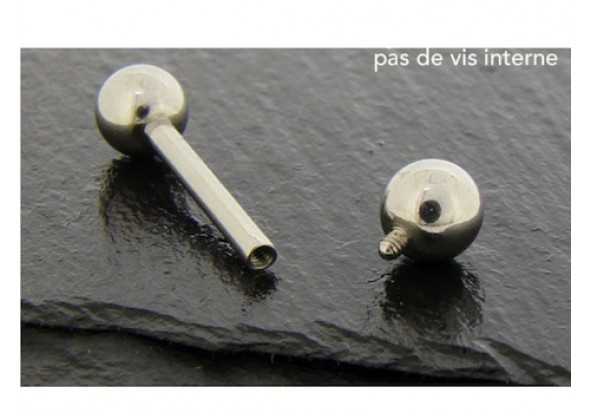 Piercing basic barbell 14mm pas de vis interne