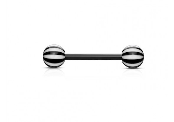 Piercing barbell acrylique flexible candy noire