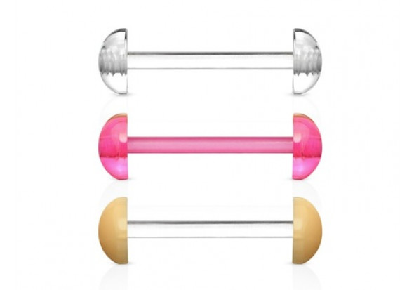 Piercing barbell ultra discret flexible