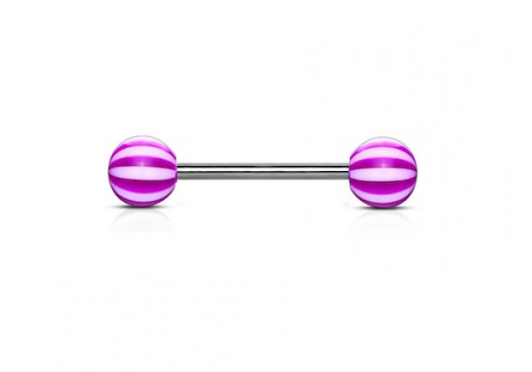 Piercing barbell acrylique candy violet