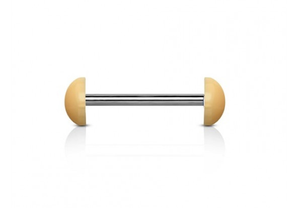 Piercing barbell ultra discret creme