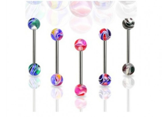 Piercing barbell effet moiré