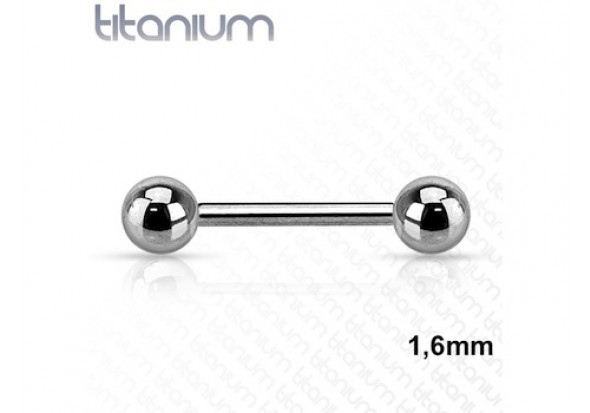 Piercing barbell titane G23 1,6mm
