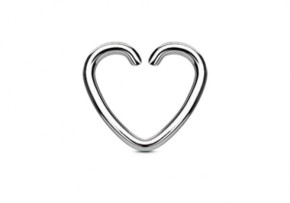 Piercing anneau coeur