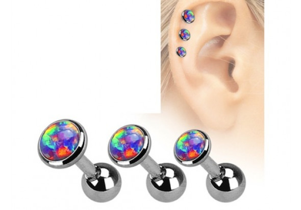 Piercing cartilage et helix Opale violette