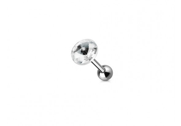 Piercing tragus ou cartilage cristal blanc