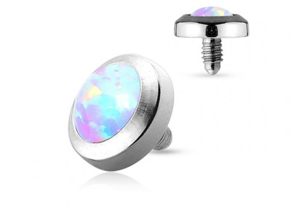 Piercing dermal opalite blanche