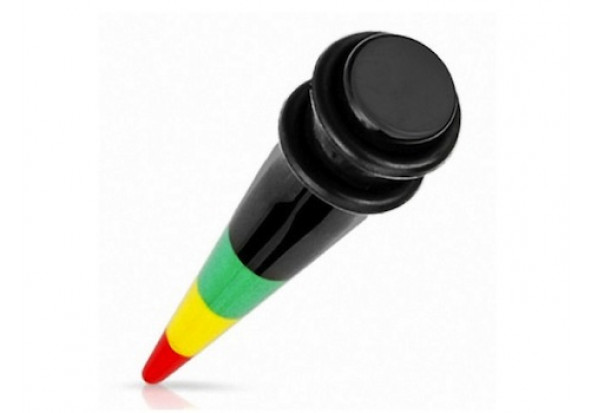 Piercing ecarteur acrylique spike rasta