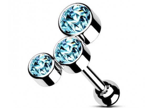 piercing hélix cluster turquoise