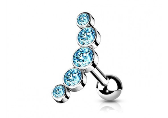 Piercing Helix cascade bleue