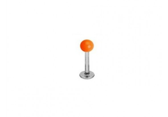 Piercing labret acrylique uni orange