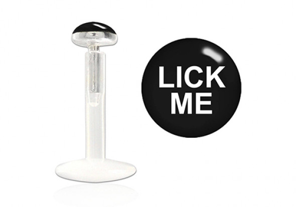 Piercing labret argent massif 925 Lick Me