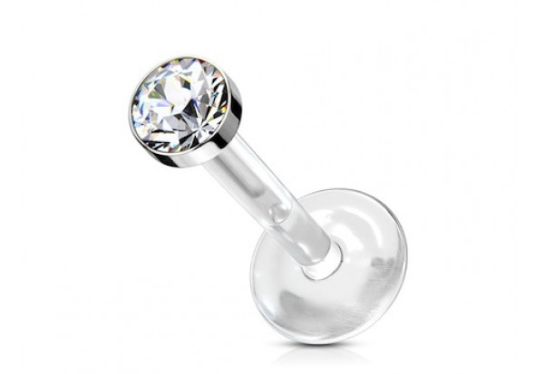 labret Madonna diamant Blanc 2mm 