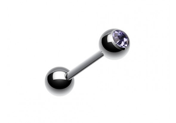 Piercing langue cristal tanzanite