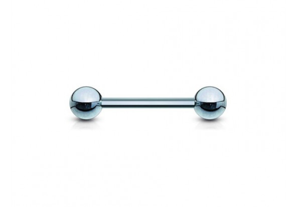 Piercing barbell anodisé bleu clair