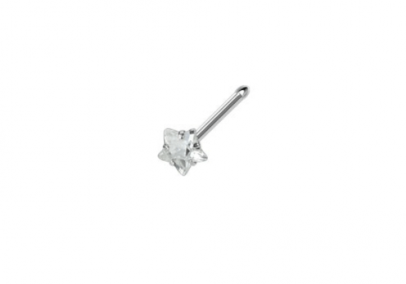 Piercing nez stud acier étoile