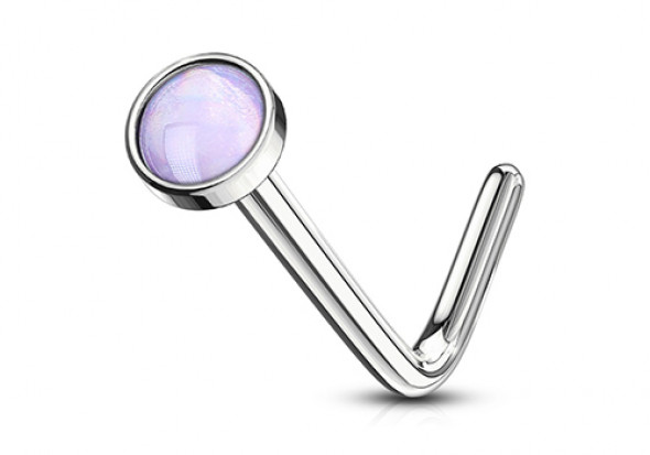 Piercing Nez pierre époxy violette 2.5mm