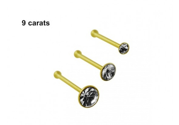 Piercing nez stud or 9 carats 1,5mm