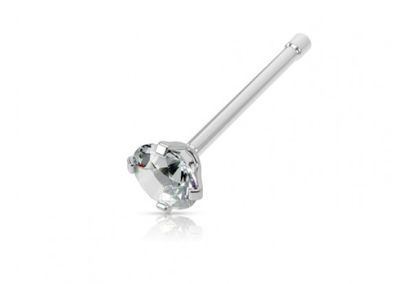 Piercing nez stud 1mm strass blanc