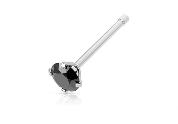 Piercing nez stud griffé noir