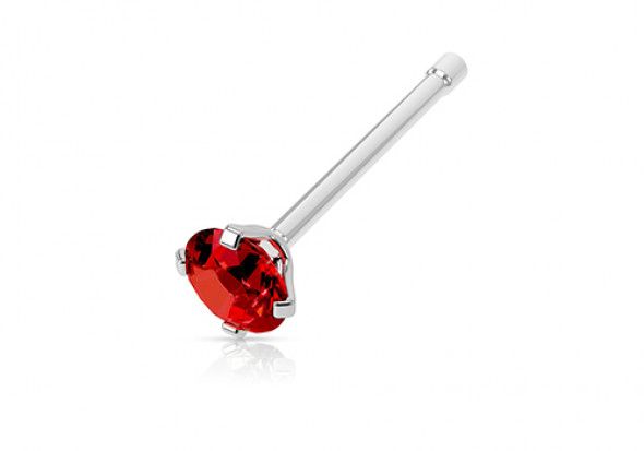 Piercing nez stud griffé rouge