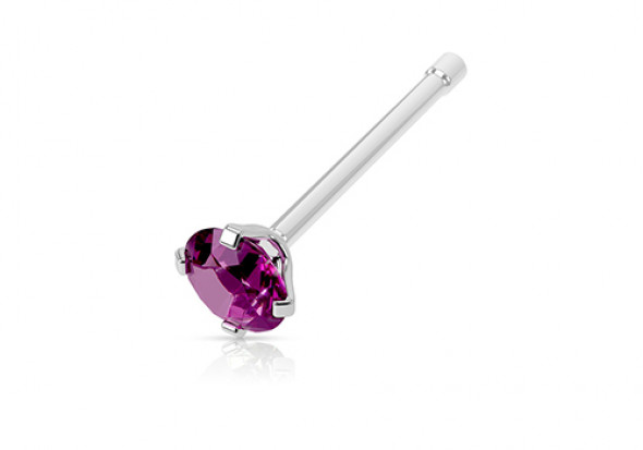 Piercing nez stud griffé violet