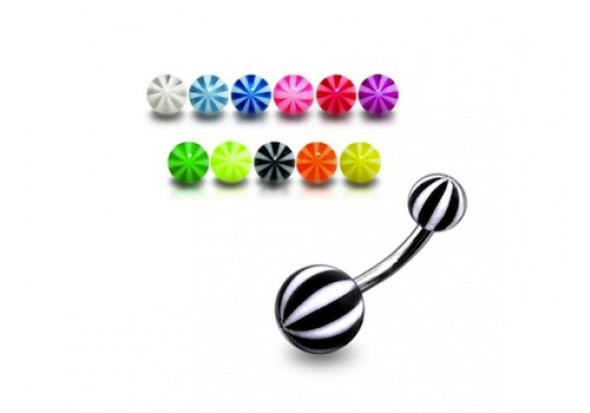 Piercing nombril acrylique candy