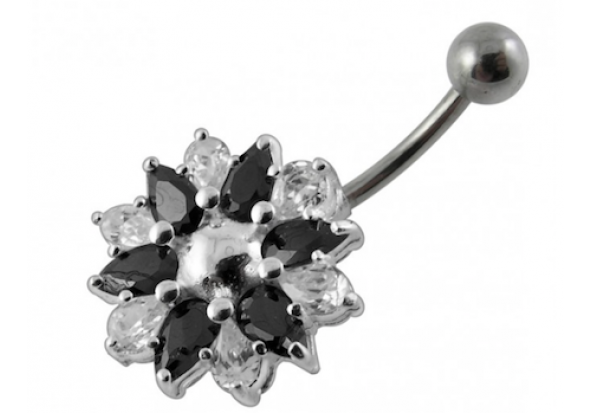 Piericing nombril argent 925 fleur de vie