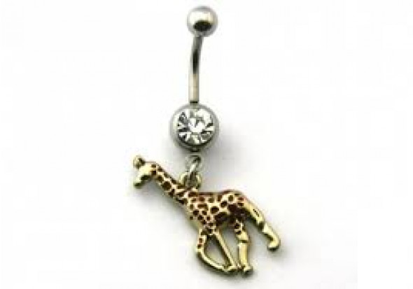 DESTOCKAGE piercing nombril girafe