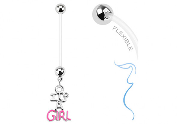 Piercing nombril grossesse " c'est une fille"