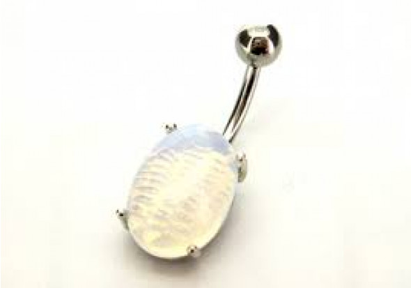 DESTOCKAGE Piercing nombril opale synthétique