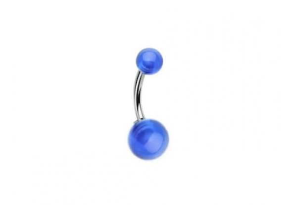 Piercing nombril ACRYLIQUE Bleu clair transparent