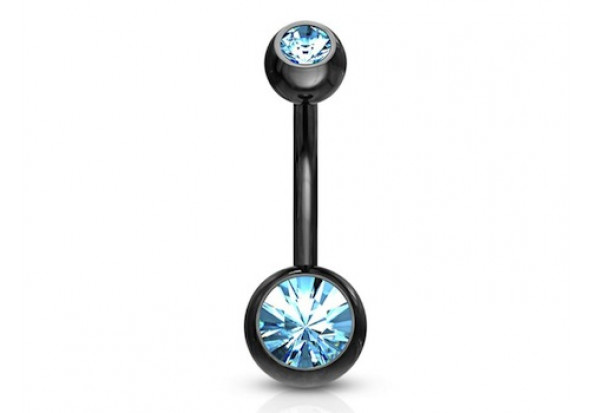 Piercing nombril blackline turquoise
