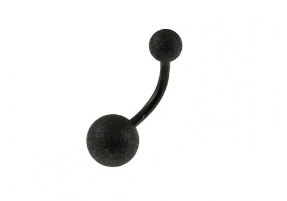 Piercing nombril granité noir