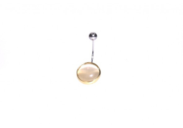 Piercing nombril rond de nacre
