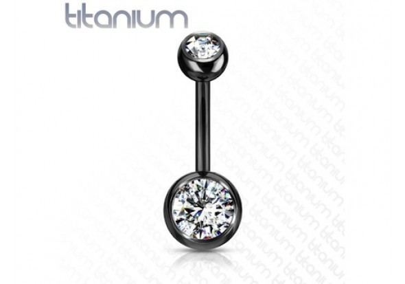 Piercing nombril Titane blackline