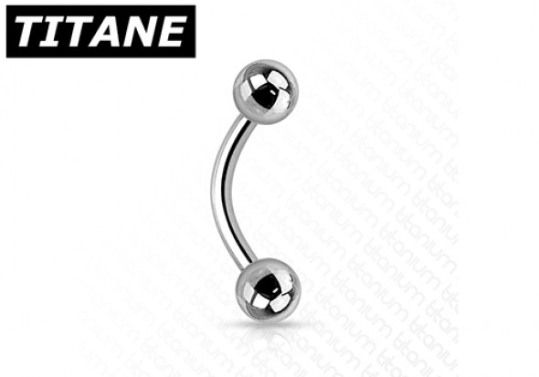 Piercing banane titane basique 1,6mm