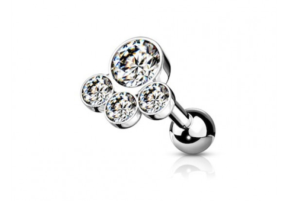 Piercing Helix quatre strass